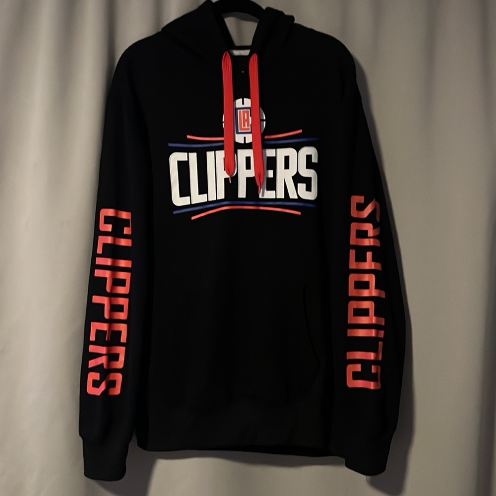 NBA LA Clippers Black PullOver Hoodie Size L Brand New